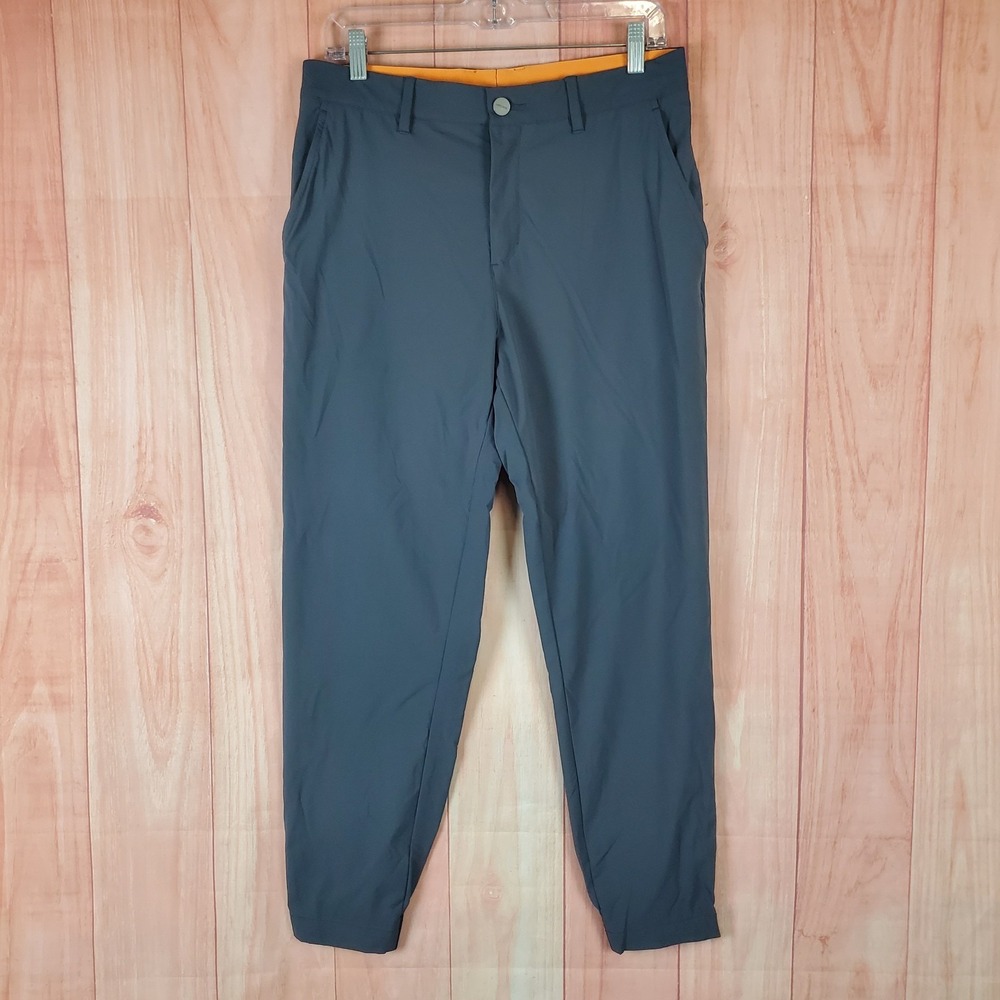 Macade Mens Golf Pants Sz 32 Gray Nylon Stretch Waistband Slim Fit Slash Pockets